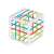 Shape sorting cube toy with colorful blocks and elastic bands, great for baby's development