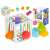 Shape sorting cube toy with colorful blocks and elastic bands, great for baby's development