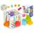 Shape sorting cube toy with colorful blocks and elastic bands, great for baby's development