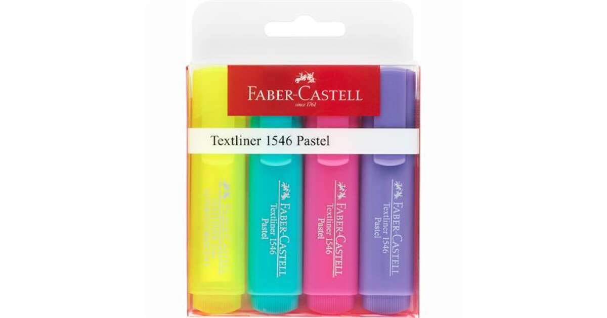 Faber-Castell Pastel Textliner (Highlighter) – Set of 5 Shades –   – Colourful Stationery Sellers