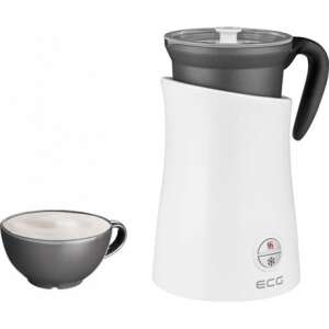 Spieniacz do mleka ECG NM 2255 Latte Art White z filiżanką spienionego mleka - Spieniacz do mleka
