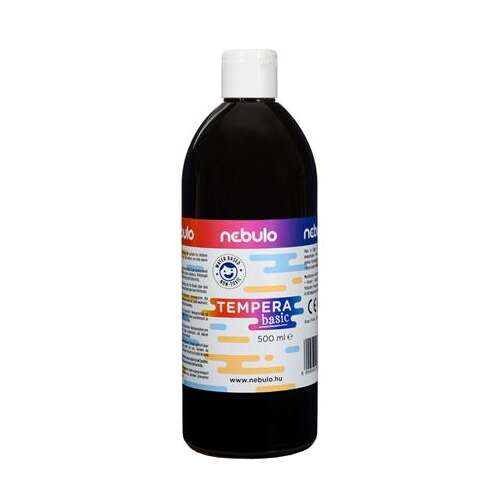 Vopsea Tempera Nebulo Basic Negru, 500 ml