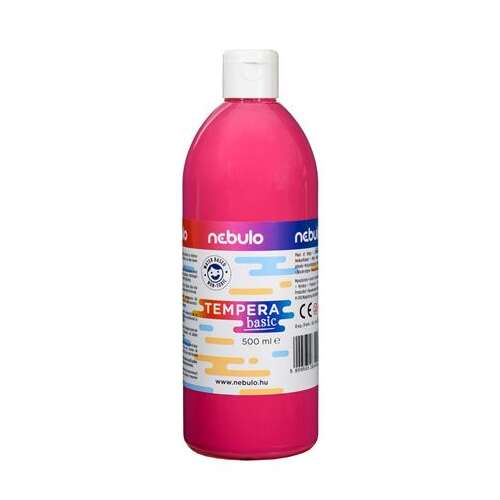 Nebulo Tempera Basic Pink Paint, 500 ml
