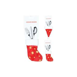 Karácsonyi dekor zoknik 14cm Dekor evőeszköztartó karácsonyi - ünnepi 80687800 