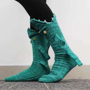 Dollcini, Unisex zokni, karácsonyi zokni, Textil Mikulás zokni, karácsonyi ajándék, Krokodil 79285018 Női zoknik