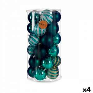 Karácsonyi gömbök készlet Kék PVC 8 x 9 x 8 cm (4 egység) 79305602 