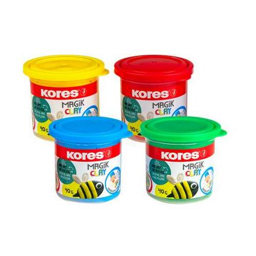 Kores Magik Clay levegőre száradó gyurma, 4 szín, 40g-os kiszerelésben