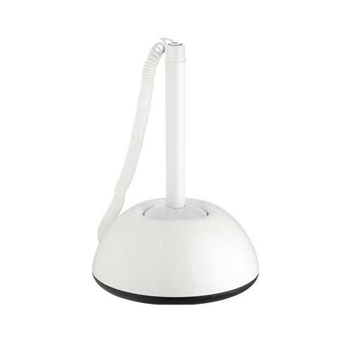 ICO Lux desk pen with white body and blue ink