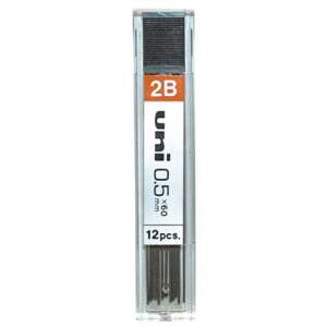 UNI 0.5 mm 2B pencil leads, 12 pieces - Uni