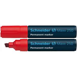Schneider Maxx 250 alkoholos marker, piros, vágott hegy - Schneider