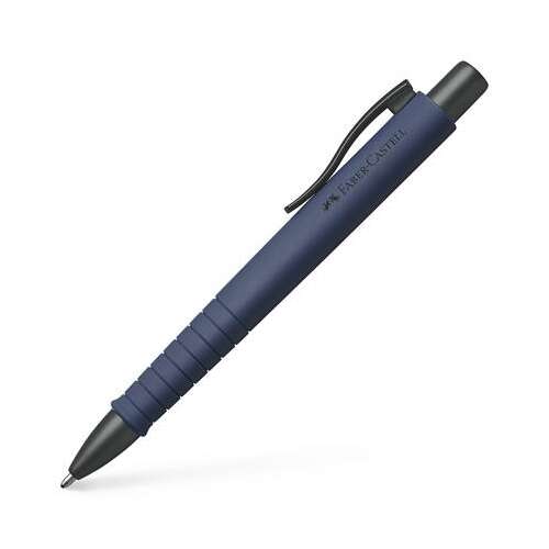 Golyóstoll, 0,7 mm, nyomógombos, sötétkék tolltest, FABER-CASTELL "Poly Ball Urban", kék