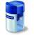 Staedtler 511 blue pencil sharpener with shavings container