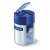 Staedtler 511 blue pencil sharpener with shavings container, open lid