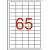 APLI 65 lapos címkepapír, 38x21,2 mm, 6500 címke/csomag