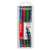 STABILO OHPen S Permanent Superfine Marker, 4er Pack, blau, rot, grün, schwarz