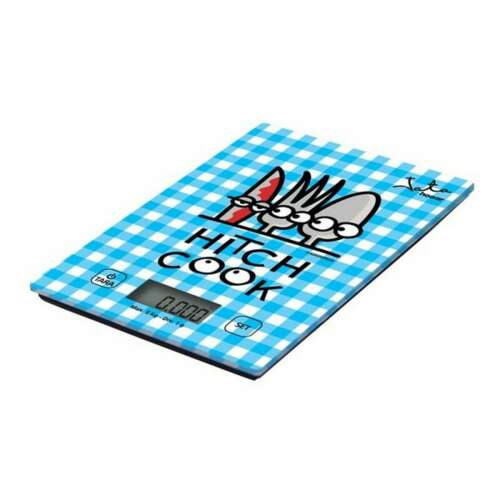 JATA 732K Hitch Cook Küchenwaage, blaues Karomuster, 5 kg Kapazität