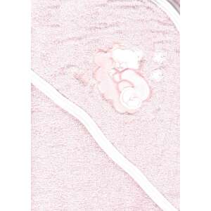 Trimex kapucnis,frottír fürdőlepedő 70*80 cm - rózsaszín alvó maci 32900729 Trimex