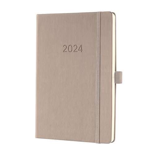 SIGEL Conceptum 2024 Tjedni Planer A5 Taupe Tvrdi Uvez