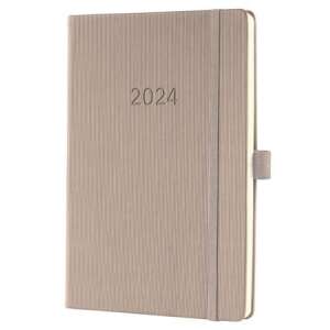 SIGEL Conceptum 2024 Wochenplaner A5 Taupe Hardcover - Bürobedarf