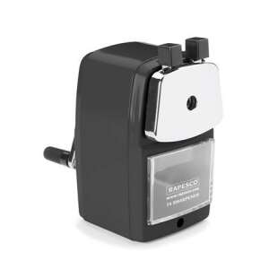 Rapesco 74 pencil sharpener, black, single hole, desk sharpener - Pencil Sharpener