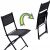 Składane krzesło ogrodowe Jumi, czarne