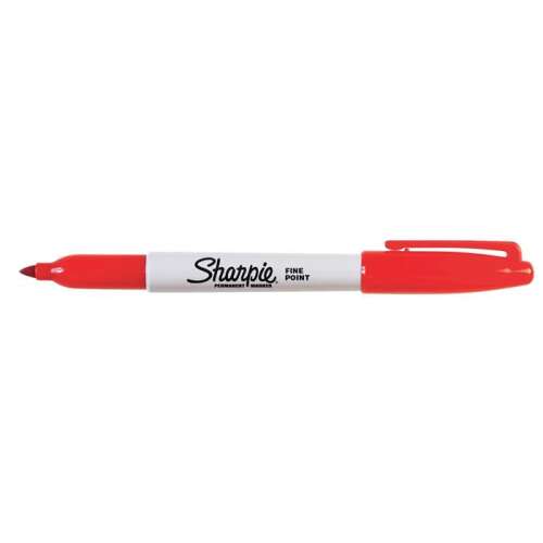 Sharpie Fine Point Permanentmarker, Rot, 1 mm Schrägschnitt