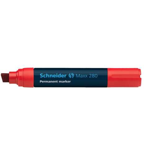 Schneider Maxx 280 permanent marker, red, chisel tip
