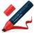 Schneider Maxx 280 permanent marker, red, chisel tip, writing on white surface