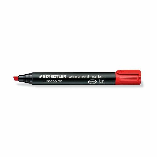 Alkoholový popisovač, 2-5 mm, rezaný, STAEDTLER "Lumocolor® 350", červený