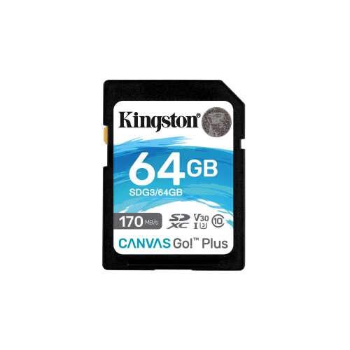 Kingston speicherkarte sdxc 64gb canvas go plus 170r c10 uhs-i u3 v30 SDG3/64GB 44984340