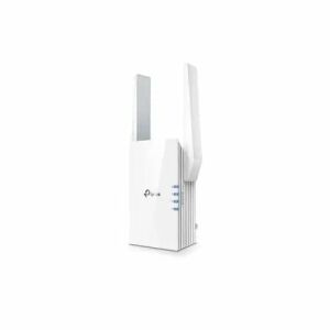TP-Link RE505X AX1500 WiFi 6 Range Extender, schräge Ansicht auf weißem Hintergrund - TP-Link Signalverstärker