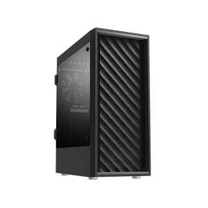 Zalman Ház Mini ATX T7 computer case, black, front view - Computer Case