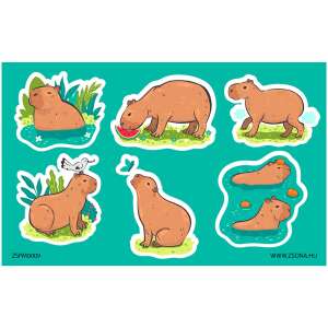 Öntapadós állatos-kapibara matrica csomag 79422458 Matricák, mágnesek