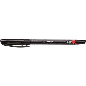 STABILO Exam Grade black ballpoint pen, 0.45 mm, with cap - Pen & Pencil