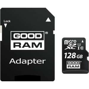 Goodram M1AA 128GB MicroSDXC memory card with adapter, Class 10, UHS-I interface - Photography, Video & Optic