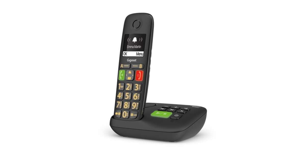 Gigaset Eco Dect Telefon E290a Fekete, üzenetrögzítő S30852-H2921-S201 ...