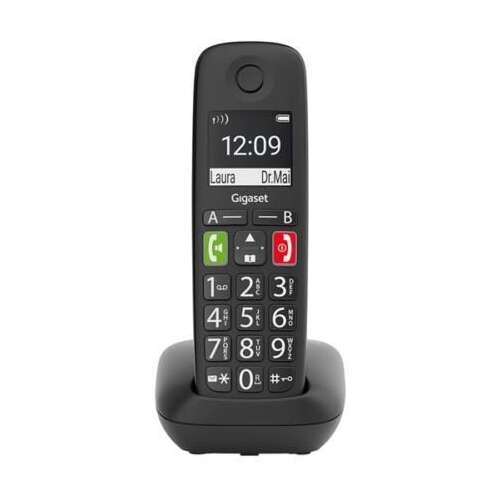 Gigaset E290 Analoges/drahtloses Telefon Anrufer-ID Schwarz