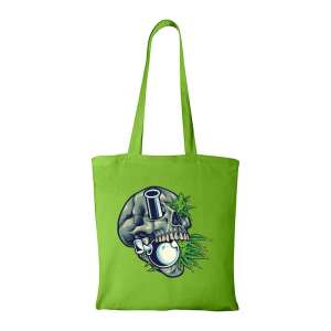 Koponya és canabis - Bevásárló táska zöld 79428341 