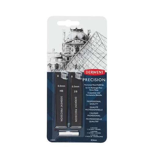 Derwent Precision 0,5 mm Mechanik Bleistiftminen-Set, HB und 2B, 33 Stück