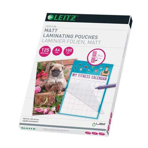 LEITZ iLam Matt Laminierfolien, 125 Mikron, A4, 100 Stück