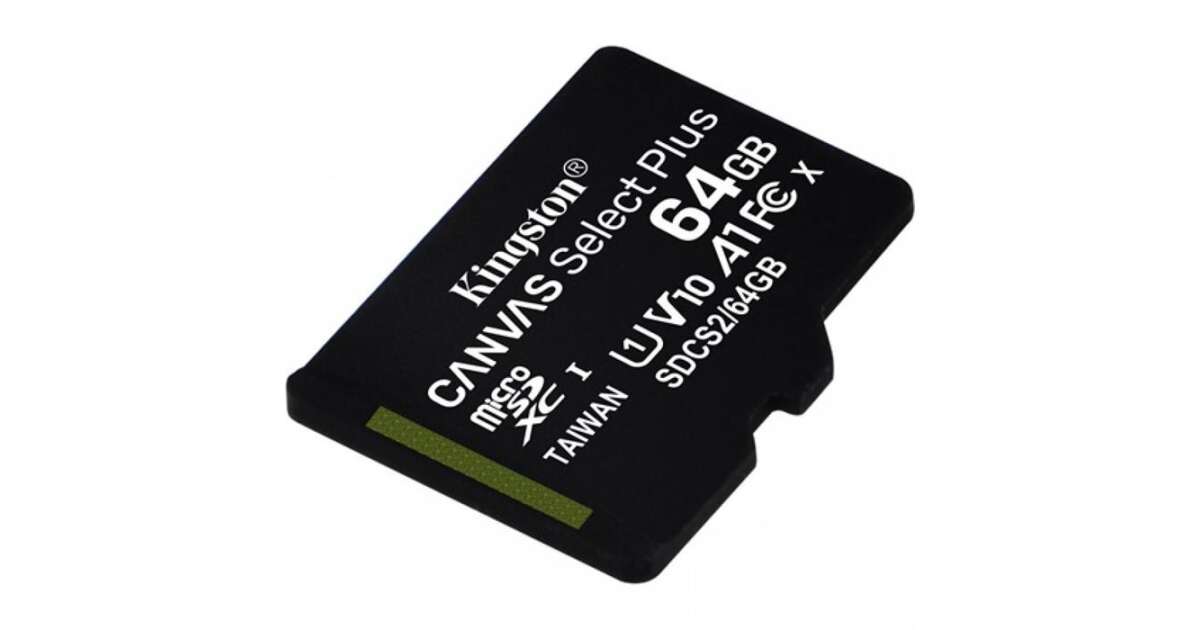 KINGSTON SDCS2/64GB memory card MicroSDXC 64GB Canvas Select Plus