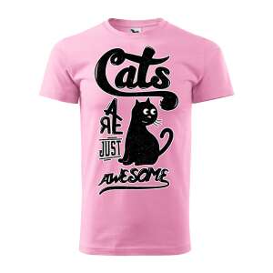 Póló Cats  mintával - Rózsaszín S méretben 79438623 