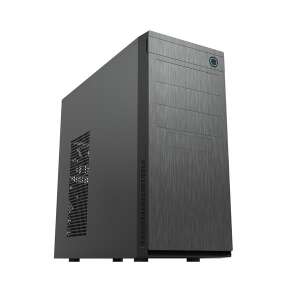 Chieftec HC-10B-OP ATX Computergehäuse, schwarz, schräge Ansicht - Computergehäuse