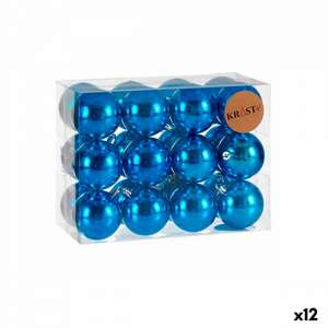 Karácsonyi gömbök készlet Kék Műanyag (12 egység) 79448145 