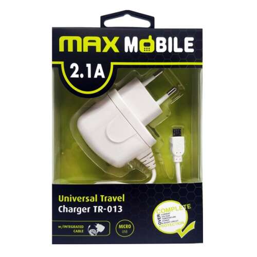 Încărcător de rețea Max mobile cablu micro USB, 2,4 A, alb 3858890434262 32669165