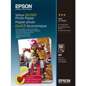 Fotografický papier Epson Value Glossy, 50 listov, formát A4, pre atramentové tlačiarne - Epson