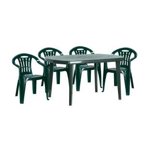 Elma 4 személyes Kerti bútor garnitúra #zöld