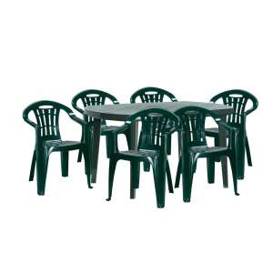 Elma 6 személyes Kerti bútor garnitúra #zöld