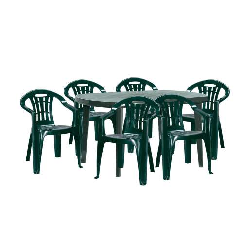 Elma 6 személyes Kerti bútor garnitúra #zöld 32669703