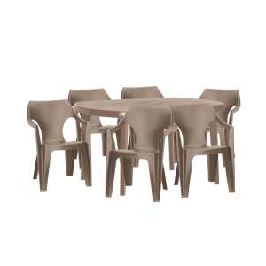 Elte Dante-Elise 6 Személyes Kerti Bútor Garnitúra - Cappuccino